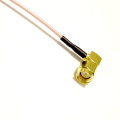 ángulo recto SMA macho a IPEX U.FL RG178 cable de 15 cm de largo